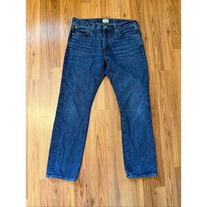 J. Crew Mens 770 Straight Fit Cotton Denim Jeans Dark Wash Blue Size 32x30